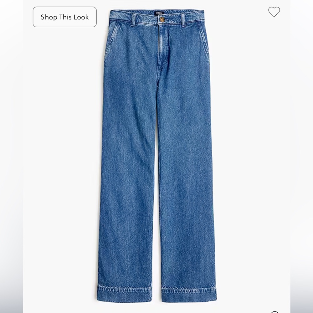 J. Crew Factory Drapey Wide-Leg Trouser Jean